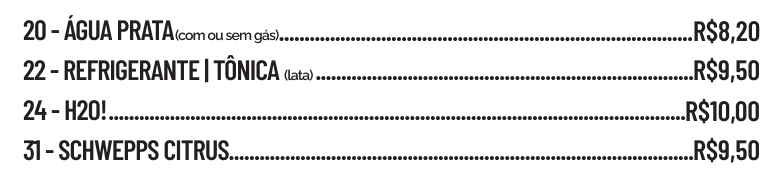 água e refrigerante
